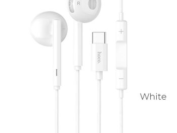 HOCO L10 ACOUSTIC TYPE C EARPHONE, ΛΕΥΚΟ