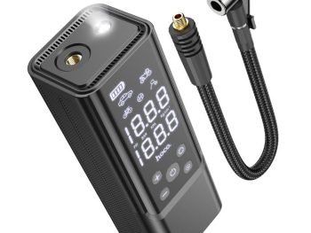HOCO ZP7 MADDY PORTABLE SMART AIR PUMP, 5000mAh, ΜΑΥΡΟΣ