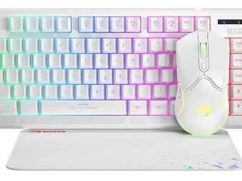 MARVO CM310 GAMING SET, ΠΛΗΚΤΡΟΛΟΓΙΟ+ΠΟΝΤΙΚΙ+MOUSEPAD, ΛΕΥΚΟ