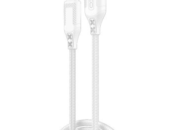 XO NB235 ZEBRA ΚΑΛΩΔΙΟ ΦΟΡΤΙΣΗΣ LIGHTNING, ΛΕΥΚΟ