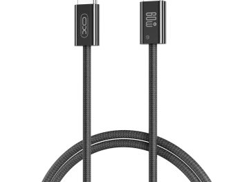 XO NB-Q273A iP15 WOVEN STYLE ΚΑΛΩΔΙΟ ΦΟΡΤΙΣΗΣ TYPE-C ΣΕ TYPE-C, 1m, 60W, ΛΕΥΚΟ