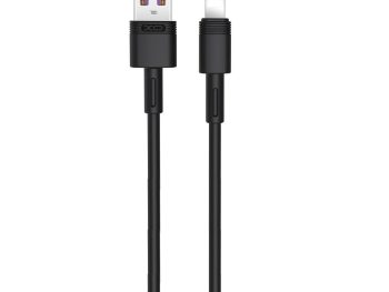 XO NB-Q166 5A ΚΑΛΩΔΙΟ ΦΟΡΤΙΣΗΣ FAST CHARGING LIGHTING ΜΑΥΡΟ