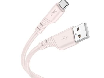 HOCO X97 CRYSTAL COLOR SILICONE CHARGING ΚΑΛΩΔΙΟ ΦΟΡΤΙΣΗΣ, TYPE-C, ΡΟΖ