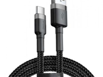 BASEUS CAFULE ΚΑΛΩΔΙΟ ΦΟΡΤΙΣΗΣ, TYPE-C, 2A, 3M, ΓΚΡΙ