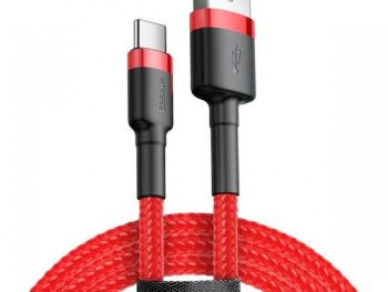 BASEUS CAFULE ΚΑΛΩΔΙΟ ΦΟΡΤΙΣΗΣ, TYPE-C, 3A, 1M, ΚΟΚΚΙΝΟ